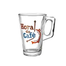 Caneca Vidro Hora do Café Cappuccino C/3 Peças 230ml