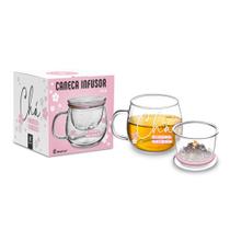 Caneca Vidro Infusor - Cha E Tudo De Bom