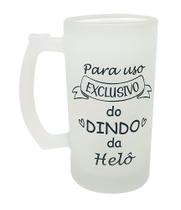 Caneca Vidro Jateado Chopp Mimo para Uso Exclusivo do Dindo Caneca Vidro Jateado Chopp Mimo para Uso Exclusivo do Dindo