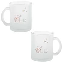 Caneca Vidro Jateado Coelho 325ml 1 Unidade + Caixinha Caneca Vidro Jateado Coelho 325ml 1 Unidade + Caixinha