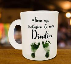 Caneca Vidro Jateado Personalizado Dindo Padrinho Batizado Caneca Vidro Jateado Personalizado Dindo Padrinho Batizado
