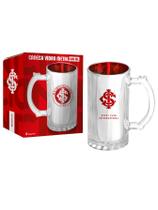 Caneca Vidro Metalic 480Ml Cerveja Chopp Time Internacional Oficial Presente