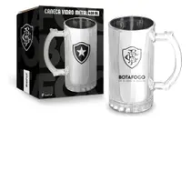 Caneca vidro metalic times - botafogo Caneca vidro metalic times - botafogo