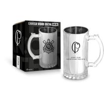 Caneca vidro metalic times - corinthians