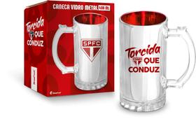 Caneca vidro metalic times - sao paulo