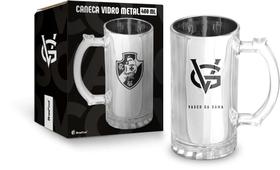 Caneca vidro metalic times - vasco