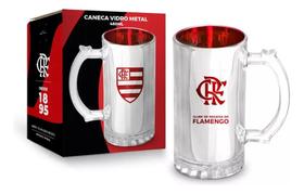 Caneca Vidro Metalica Times - Flamengo - Brasfoot