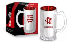 Caneca Vidro Metalica Times - Flamengo Caneca Vidro Metalica Times - Flamengo