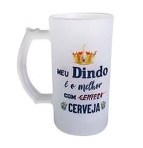 Caneca Vidro Meu Dindo É o Melhor com Certeza com Cerveja