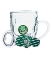 Caneca Vidro Palmeiras 310ml Com Abridor G003A-3 - Mileno Caneca Vidro Palmeiras 310ml Com Abridor G003A-3 - Mileno