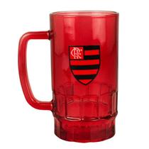 Caneca Vidro Vermelho Transparente 550ml Flamengo Caneca Vidro Vermelho Transparente 550ml Flamengo