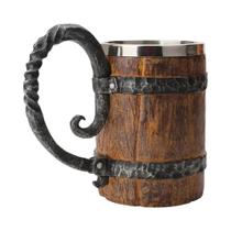 Caneca Viking De Caveira Em Aço Inoxidável E Resina, Copo De Cerveja, Caneca De Café, Presente De