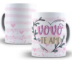 Caneca vovó te amo presente dia dos avós fofo criativo