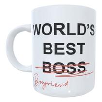 Caneca "World's Best Boss" - Presente Ideal para Namorada ou Namorado - The Office