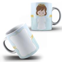 Caneca Xícara Batizado Batismo Anjo Personalizada Com Foto Diversos Modelos Porcelana MEGA OFERTA!