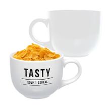 Caneca Xícara Branca Cerâmica Jumbo Sopa Caldo Cereal 750ml Caneca Xícara Branca Cerâmica Jumbo Sopa Caldo Cereal 750ml