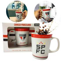 Caneca Xicara Branca Porcelana Premium 300Ml Café São Paulo