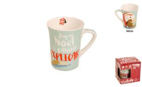 Caneca /xícara cerâmica 320 ml natal papai noel eu posso explicar