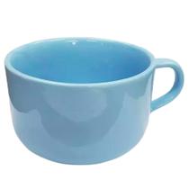 Caneca Xícara Cerâmica Jumbo 450ml Sopa Cereal - Azul - Hr Cerâmica - HR PORCELANAS