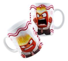 Caneca Xícara Cerâmica Porcelana Filme Emoçoes Divetid ament alegria ansiedade