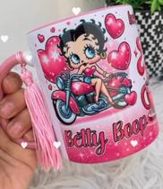 Caneca xícara Copo de Porcelana Cerâmica Personalizada Betty Boop Brilho Mais Café