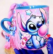 Caneca xícara Copo de Porcelana Personalizada Stitch Cerâmica Personalizada Stiti