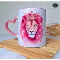 Caneca xícara Copo Personalizada Seja Forte e Corajosa com Leão Cerâmica Louça Caneca xícara Copo Personalizada Seja Forte e Corajosa com Leão Cerâmica Louça