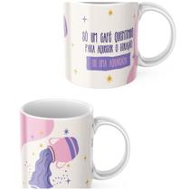 Caneca Xicara de Café ou Chá de Porcelana Personalizada Signos Aquario Divertida Engraçada para Presente Criativo 325ml Caneca Xicara de Café ou Chá de Porcelana Personalizada Signos Aquario Divertida Engraçada para Presente Criativo 325ml