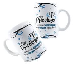 Caneca Xícara de Cerâmica Porcelana Profissão Psicologia Psicológo Psicológa MD2