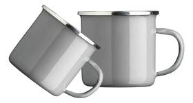 Caneca Xícara De Inox Esmaltada 370ml. Kit Com 2 Unidades Caneca Xícara De Inox Esmaltada 370ml. Kit Com 2 Unidades