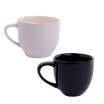 Caneca xícara de porcelana 95ml lisa café e chá alta qualidade útil