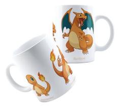 Caneca Xícara de Porcelana Cerâmica Personalizada Pokem on Chariz ard