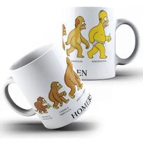 Caneca Xícara de Porcelana Cerâmica Simp sons Homersapien Evolução MD3