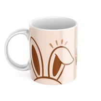 Canéca Xicara de Porcelana Personalizada Orealha de coelho Feliz Pascoa e Amigo Chocolate Canéca Xicara de Porcelana Personalizada Orealha de coelho Feliz Pascoa e Amigo Chocolate