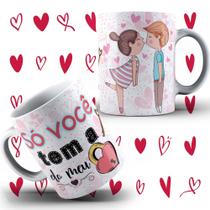 Caneca Xicara Dia Dos Namorados Coração Casal Noivo Love Marido Presente Certo Amor- MEGA OFERTA!
