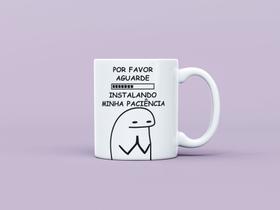 Caneca Xícara Flork meme Instalando paciência - error 325ml l Xícara Sublimação Caneca Xícara Flork meme Instalando paciência - error 325ml l Xícara Sublimação