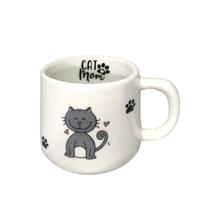 Caneca Xicara Gato Gatinho Dentro Porcelana 200 ml