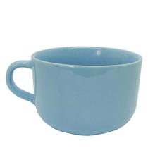 Caneca Xícara Jumbo 450Ml Para Sopa Caldo Cereal Azul