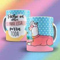 Caneca Xícara Lhama Feche Os Olhos Para Essa Porra Toda Insulto Irônico- MEGA OFERTA! Caneca Xícara Lhama Feche Os Olhos Para Essa Porra Toda Insulto Irônico- MEGA OFERTA!