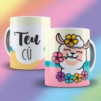Caneca Xícara Lhama Irritada Teu C@ Insulto Irônico - MEGA OFERTA!