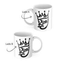 Caneca Xicara Para Café ou Chá de Porcelana Personalizada - King e Coroa