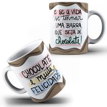 Caneca Xícara Páscoa Chocolate É Vida Feliz Páscoa Presente Certo Porcelana MEGA OFERTA!