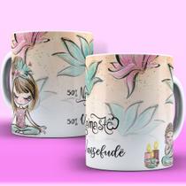 Caneca Xícara Personalizada 50% Namastê 50% Vaisefudê Engraçada- MEGA OFERTA!