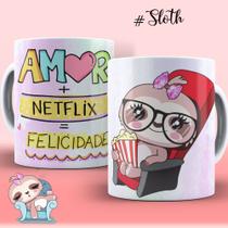 Caneca Xícara Personalizada Amor Net Felicidade Preguicinha Motivada- MEGA OFERTA!