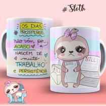 Caneca Xícara Personalizada Diverso Modelos Preguiça Preguicinha Motivada Porcelana MEGA OFERTA!