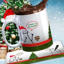 Caneca Xícara Personalizada Feliz Natal Flork Meme Bento Cake Pavê Ou Pacume Engraçada Divertida