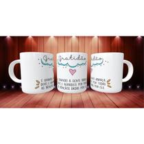 Caneca Xícara Personalizada Gratidão Bênçãos Energia Boa Inspiração- MEGA OFERTA!