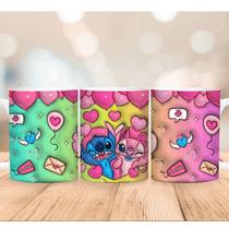 Caneca Xícara Personalizada Lilo e Stitch Disney Efeito 3D - Porcelana 325ml