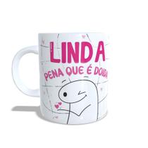 Caneca Xícara Personalizada ''Linda pena que é doida - amiga06