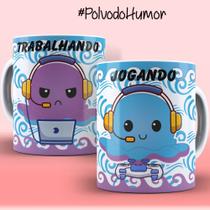 Caneca Xícara Personalizada Polvo Humor Jogando E Trabalhando Game Play Engraçada- MEGA OFERTA! Caneca Xícara Personalizada Polvo Humor Jogando E Trabalhando Game Play Engraçada- MEGA OFERTA!